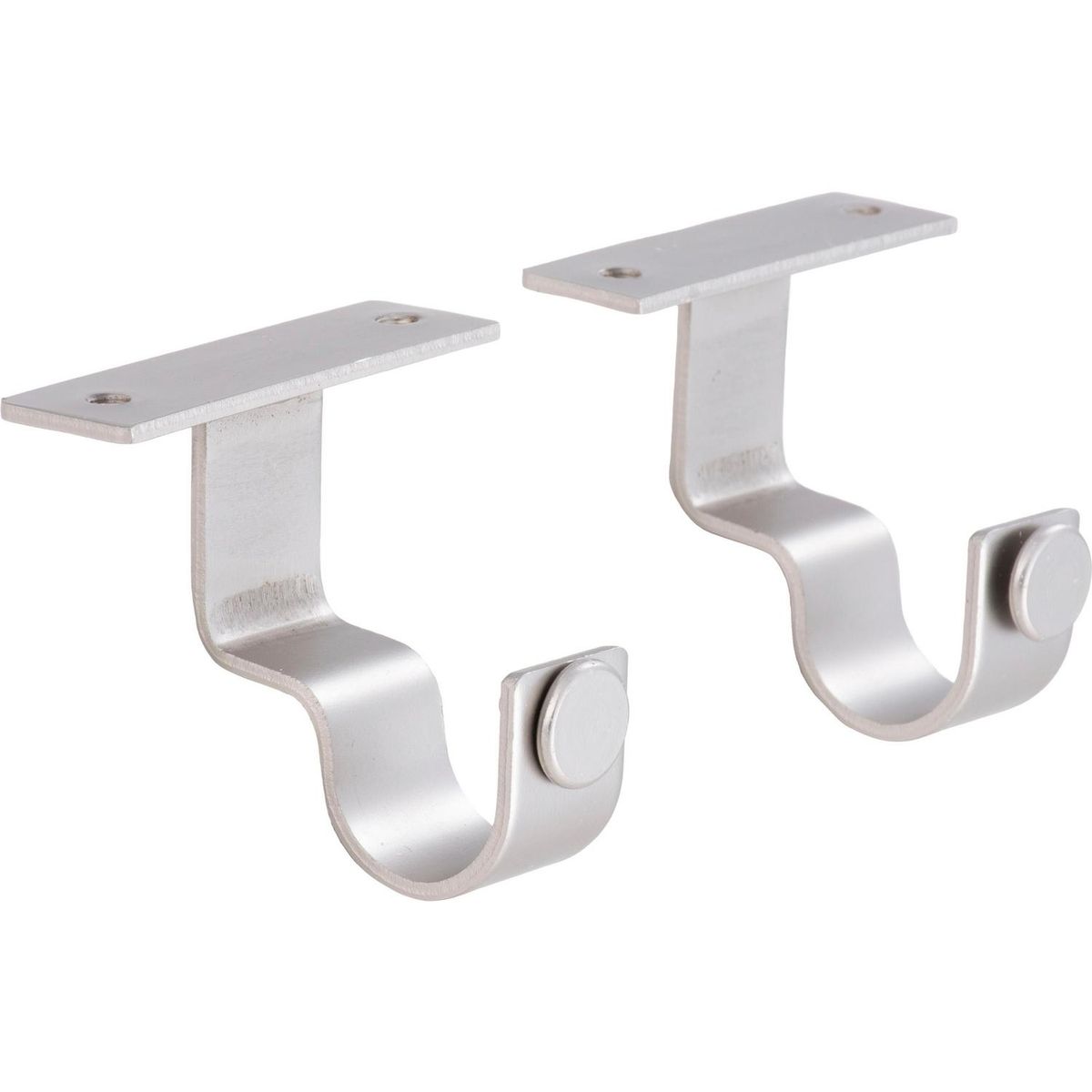 JUST HOME COLLECTION - Soporte simple techo metal satinado 28mm 2 unidades