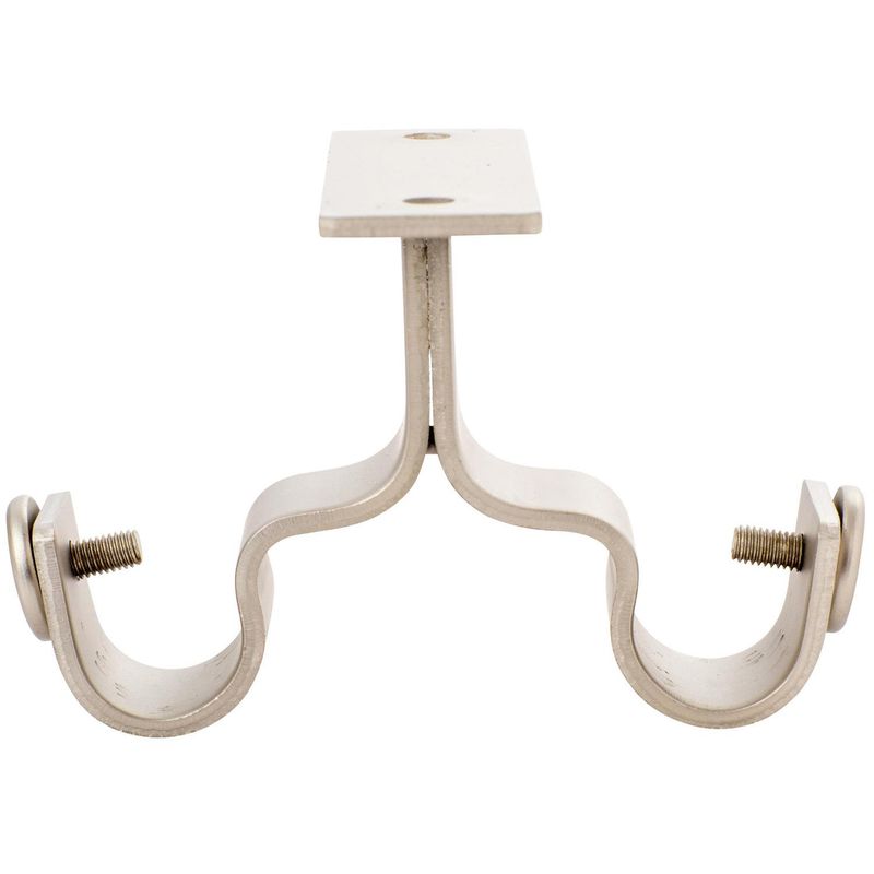 JUST HOME COLLECTION - Set de soportes para barra de cortina 28 mm 2 unidades satinado