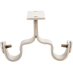 JUST HOME COLLECTION - Set de soportes para barra de cortina 28 mm 2 unidades satinado