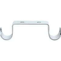 Set De Soportes Para Barra De Cortina 16 Mm 2 Unidades Plateado