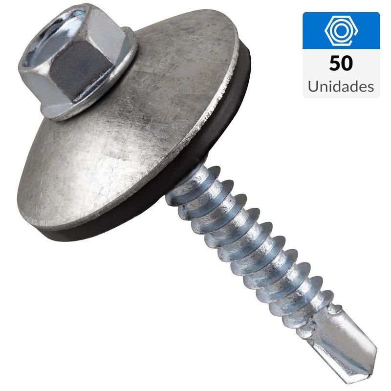 FIXSER - Tornillo Autoperforante Cabeza Phillips Metal 1-1/2 " 12 mm 50 Unidades