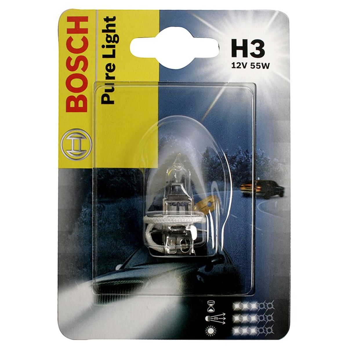 BOSCH - Ampolleta Halógena Bosch 55w para Automóvil Mayor Visibilidad