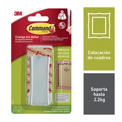 COMMAND - Colgador para Cuadros con Tiras Estabilizadoras Plata