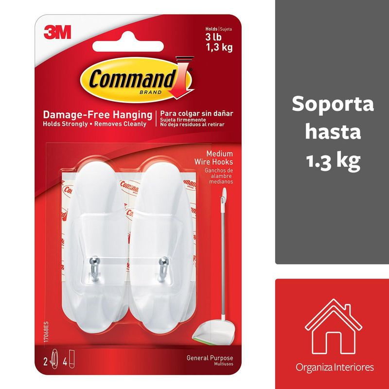 COMMAND - Gancho Mediano con Punta Metálica