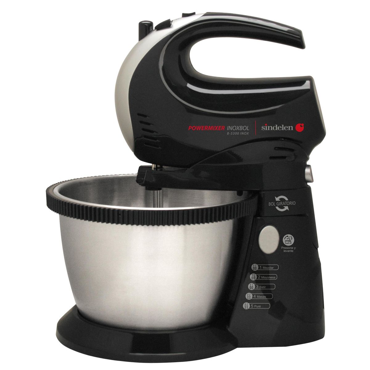SINDELEN - Batidora de Pedestal 2.6 l 300 W Negro/Silver B-5300IN