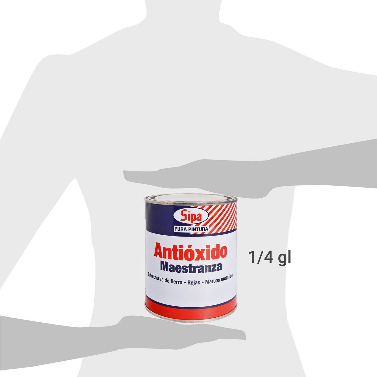 SIPA - Pintura Antióxido Tarro 0.25 galón(es) Mate Rojo