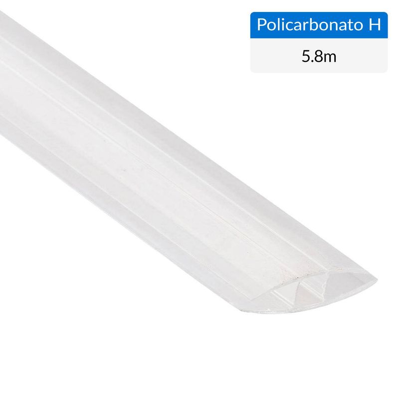 DVP - Perfil Policarbonato H5.8m x 8 a 10mm  Traslúcido