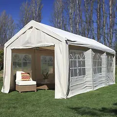 JUST HOME COLLECTION - Toldo con Cortinas para Eventos 3x6 metros Blanco