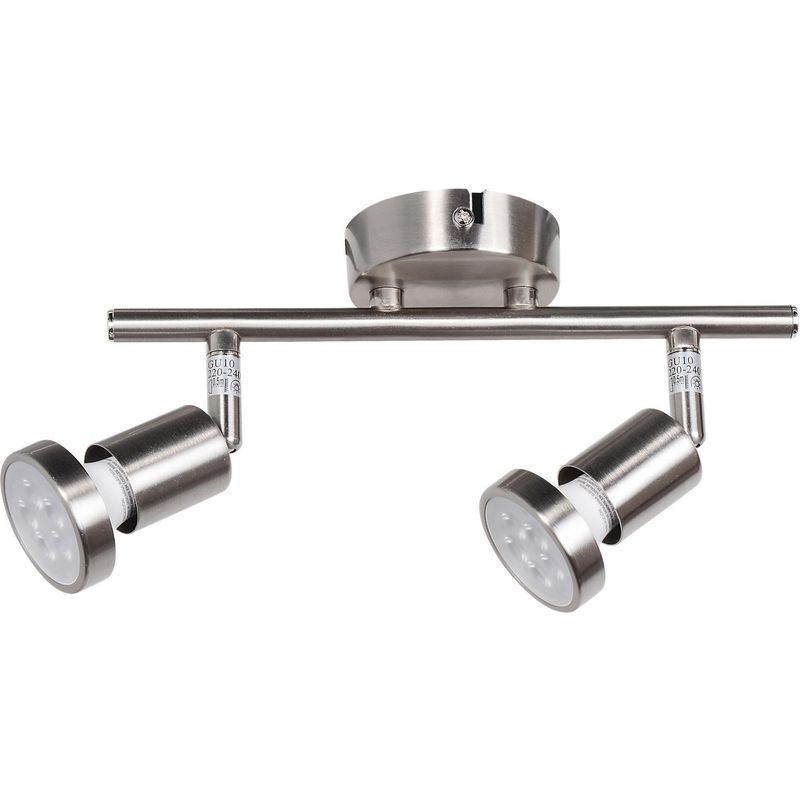 BP ILUMINACION - Barra Led Bisel 2 Luces Metal Gris/Plata