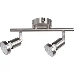 BP ILUMINACION - Barra Led Bisel 2 Luces Metal Gris/Plata