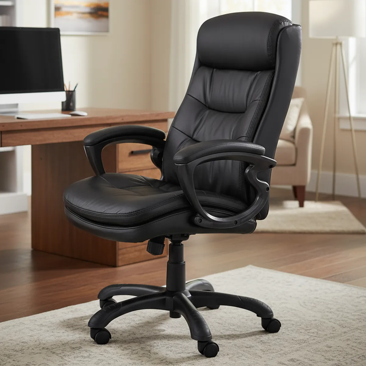 JUST HOME COLLECTION - Silla Escritorio Ejecutiva Masaje Negro