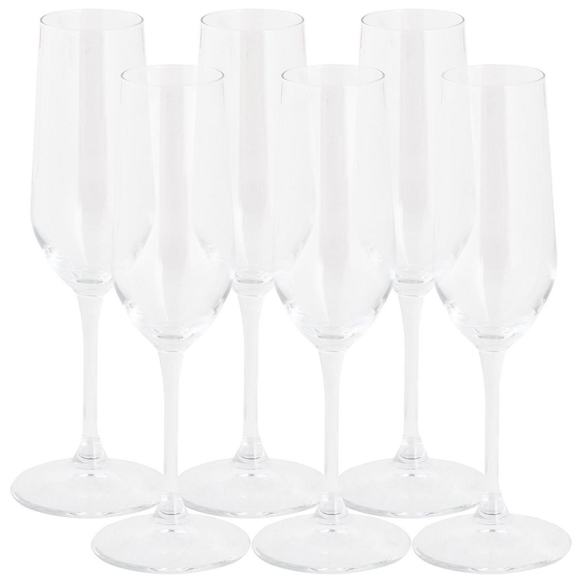 BORMIOLI - Set 6 Copas de Champán 200 ml Cristal Transparente
