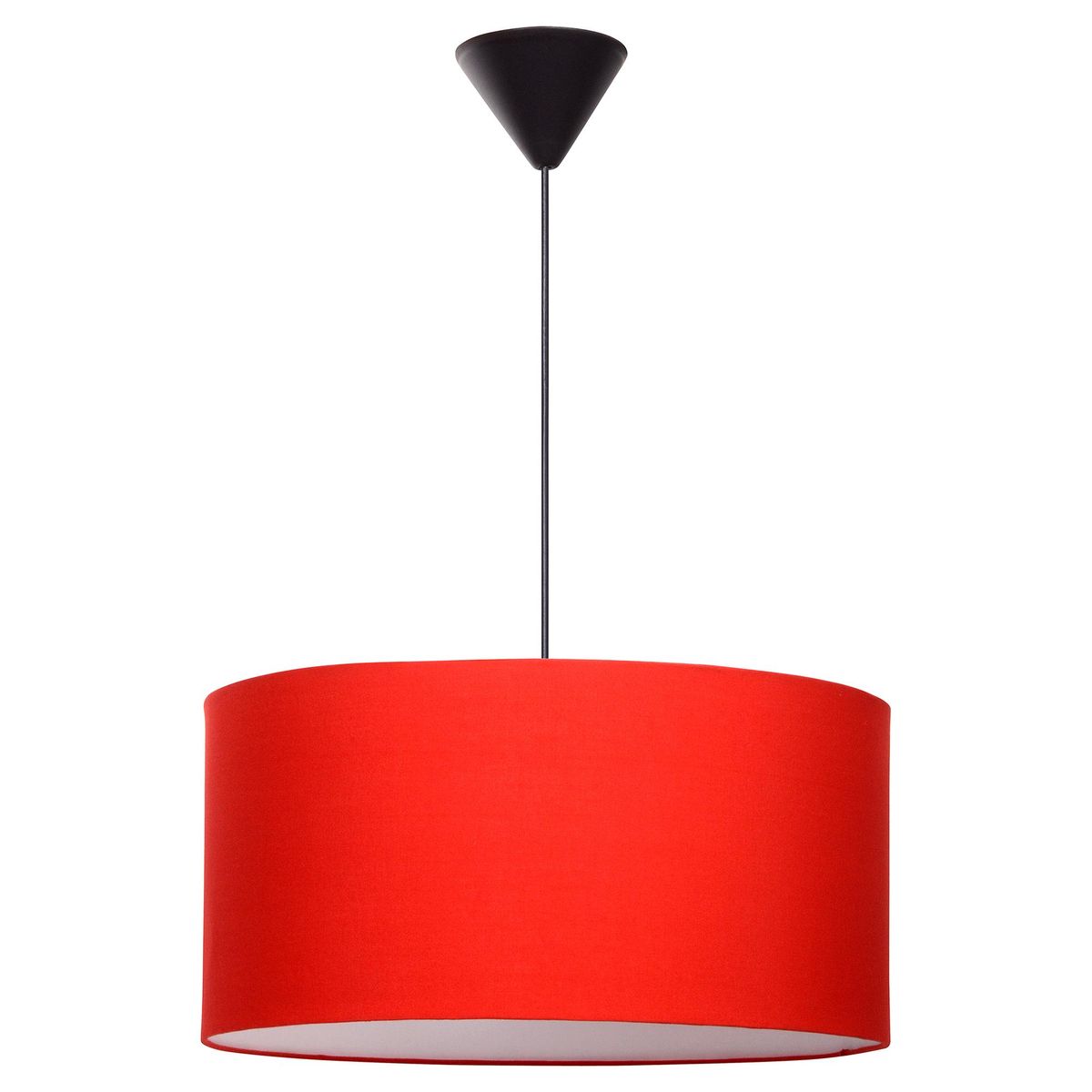 JACFELAY - Lámpara de colgar tela Cilindro