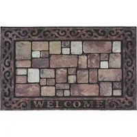 Limpiapies Ladrillos 46x77 cm Caucho Multicolor