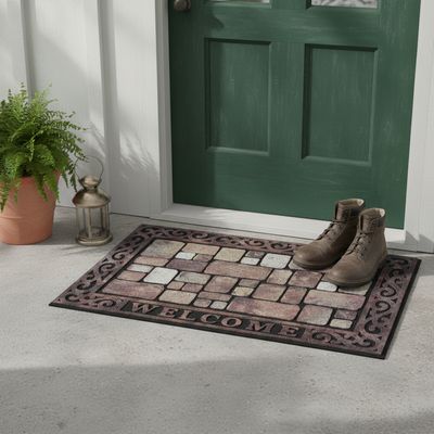 Imagen 2 del producto Limpiapies Ladrillos 46x77 cm Caucho Multicolor