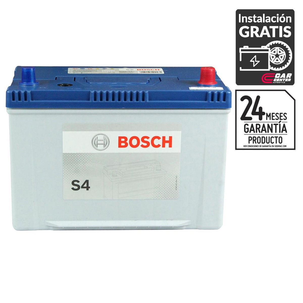 BOSCH - Batería de Auto 90 Ah Positivo Derecho 730 CCA