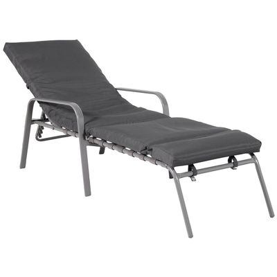 Imagen 2 del producto Reposera con Cojín Aluminio Chocolate