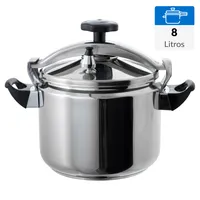 Olla a presión 8 Litros Acero inoxidable Qualita