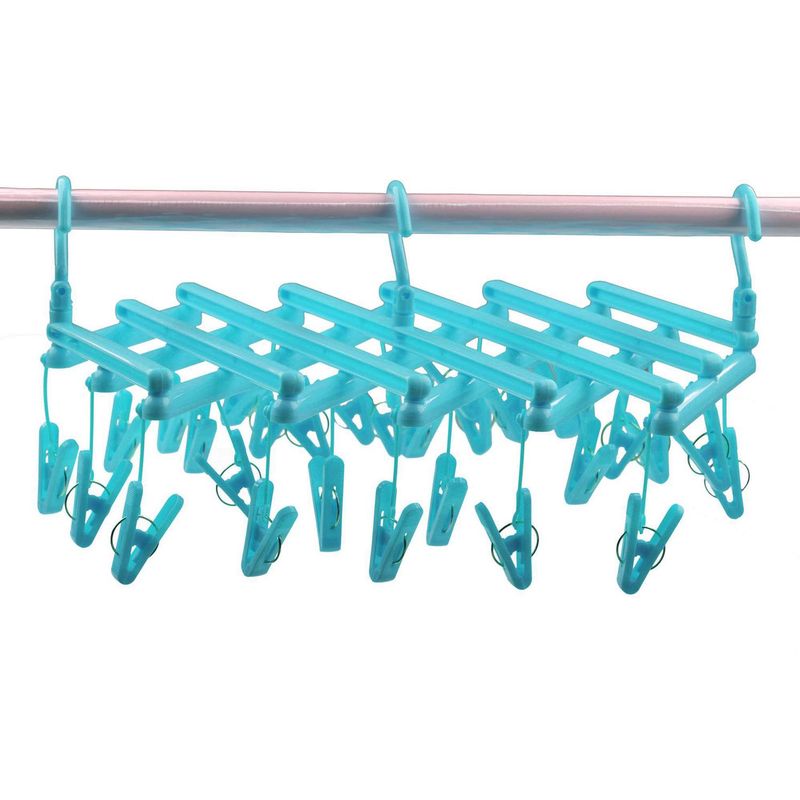 KLEINE WOLKE - Colgante de Ropa Extensible Plegable PVC 39 cm Verde