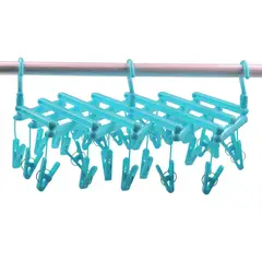 KLEINE WOLKE - Colgante de Ropa Extensible Plegable PVC 39 cm Verde