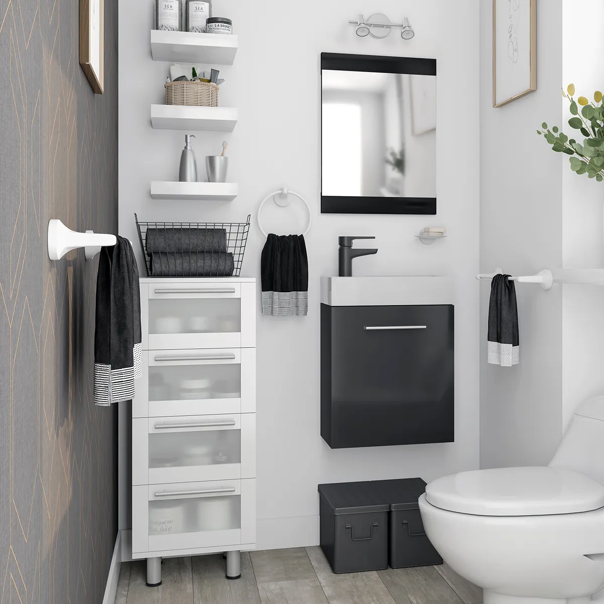 INTERDESIGN - Dispensador de jabón para baño Gris