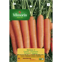 VILMORIN - Semilla zanahoria nantesa 4 gr sachet