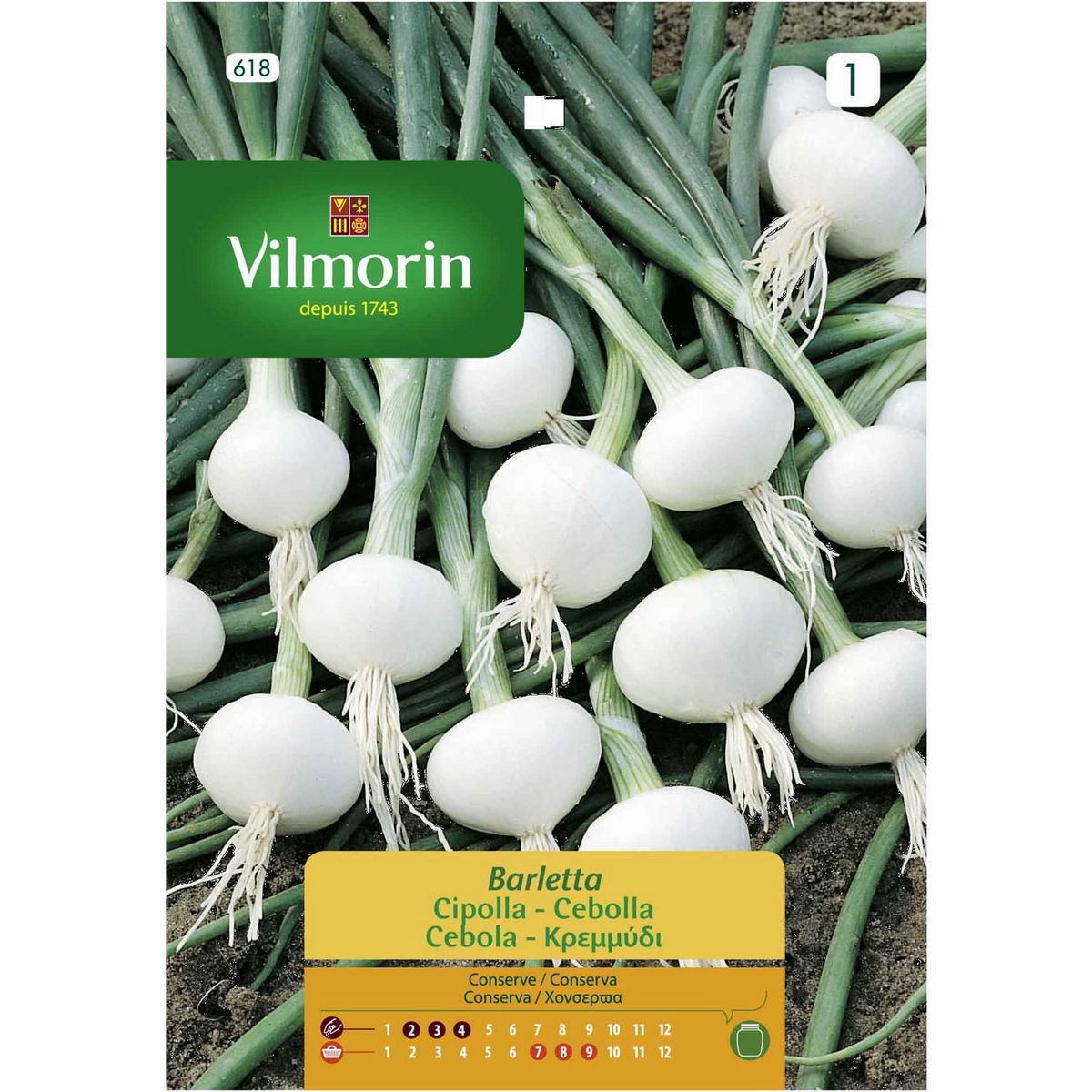 VILMORIN - Semilla Cebollín Barletta 2 gr Sachet
