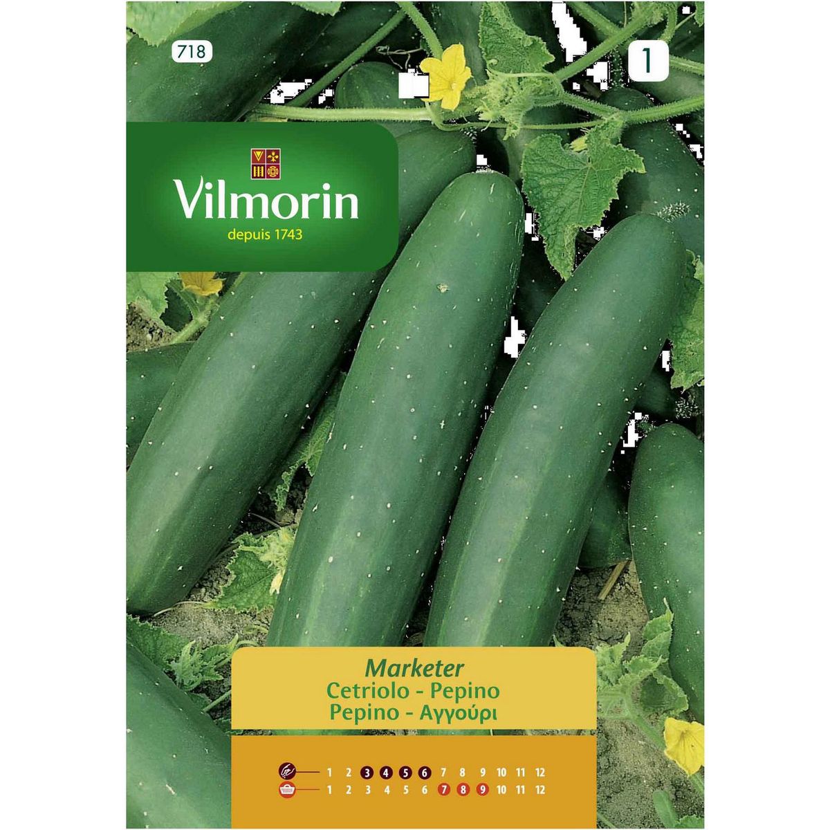 VILMORIN - Semilla Pepino Marketer 3 gr Sachet