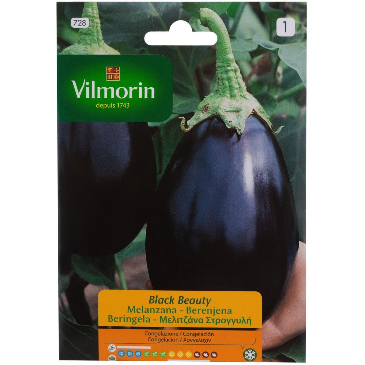 VILMORIN - Semilla Berenjena Black Beauty 3 gr Sachet