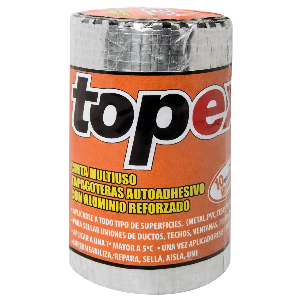 TOPEX - Cinta Asfáltica Topex Tapagoteras Multiuso 2.5 m Sellado Techos