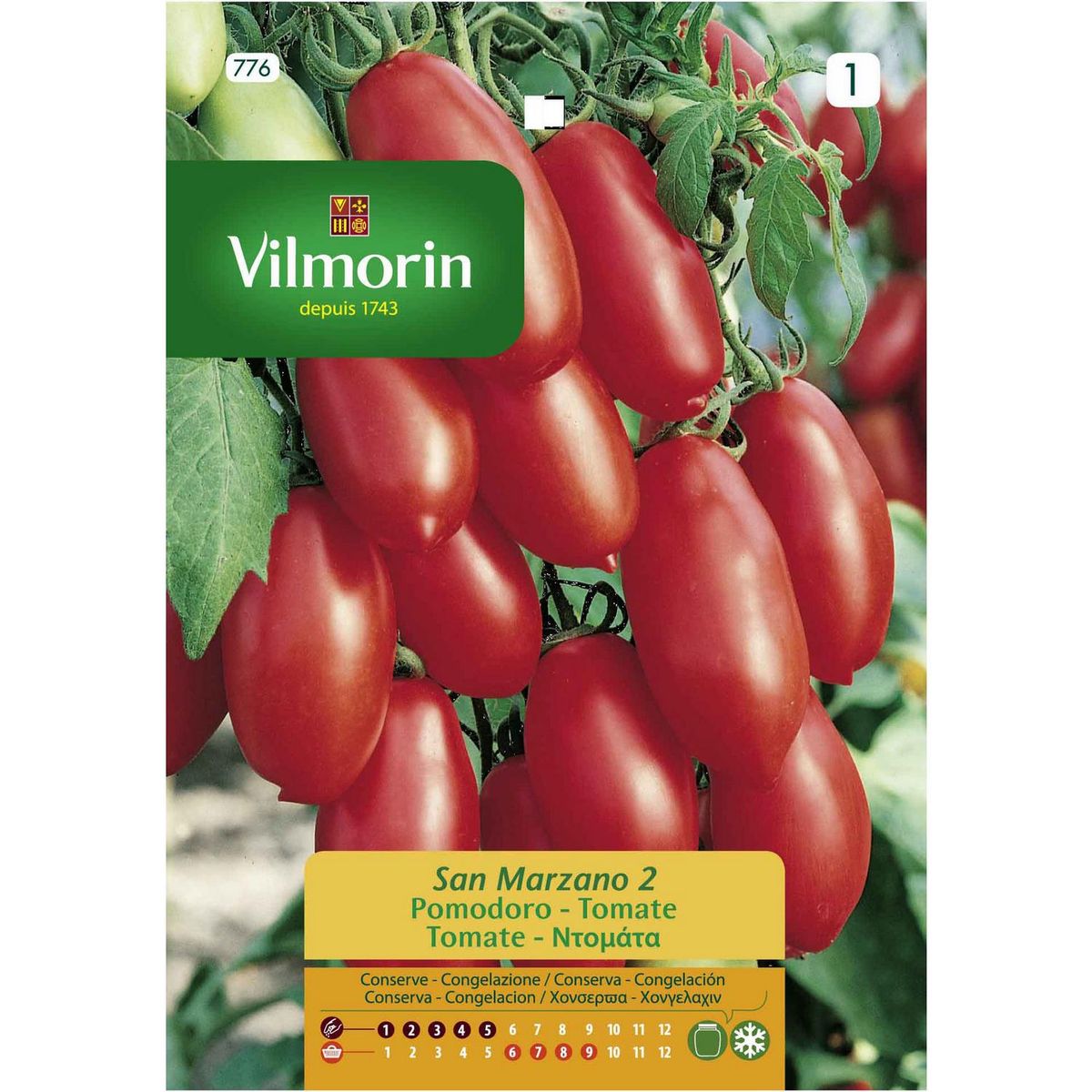 VILMORIN - Semilla Tomate San Marzano 1 gr Sachet