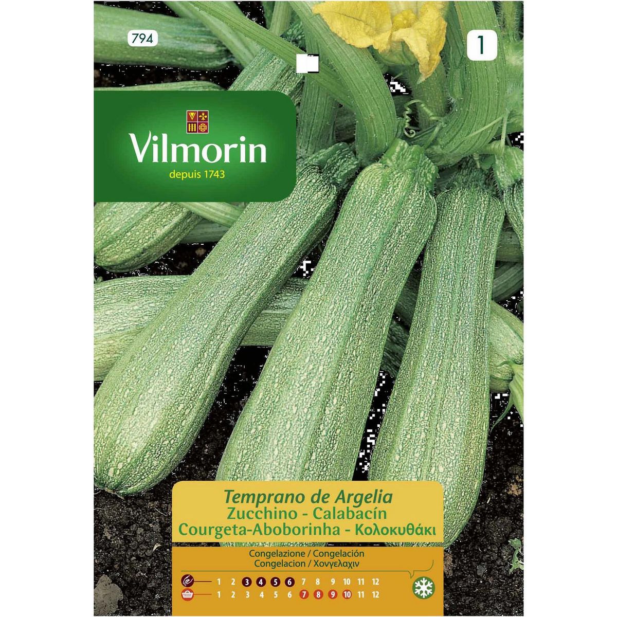 VILMORIN - Semilla Zapallo Italiano Arge 3 gr Sachet