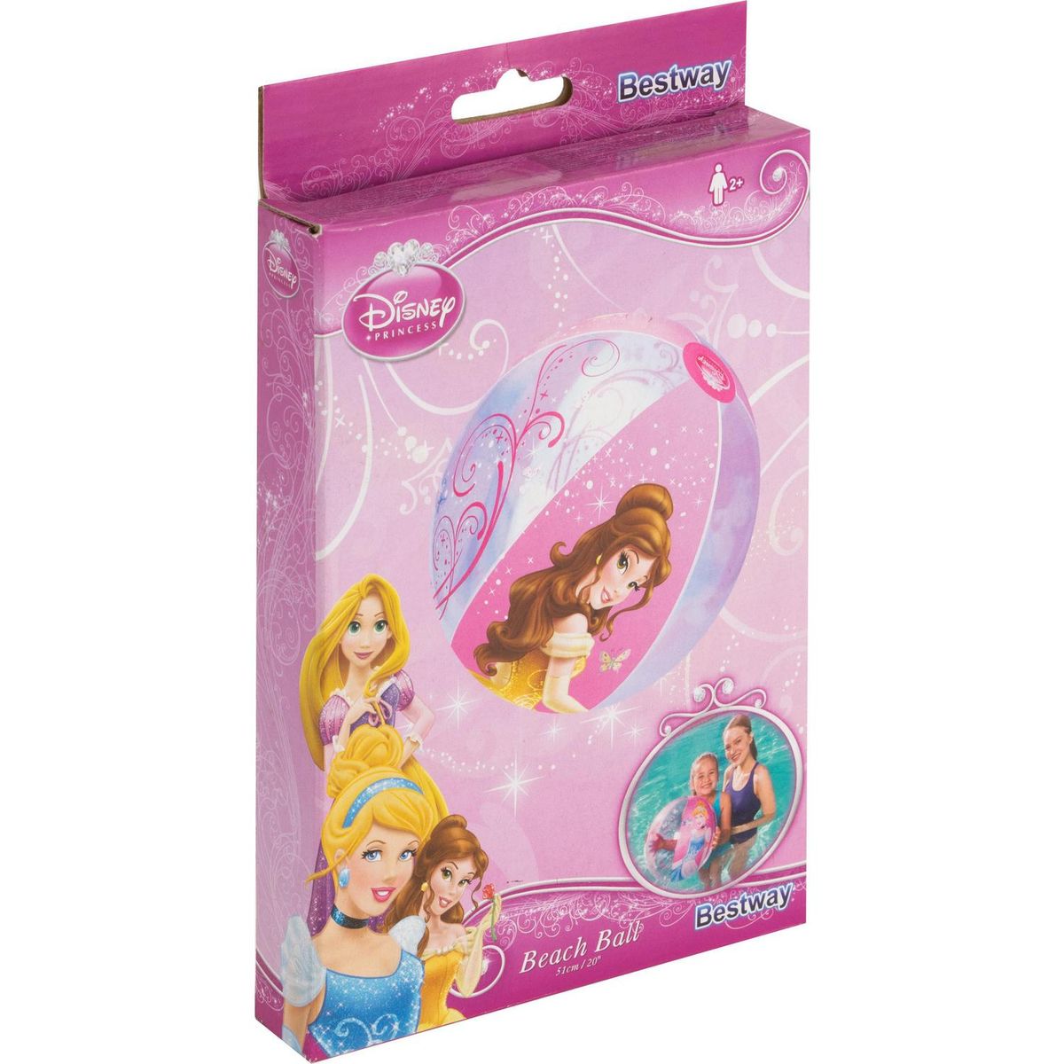 BESTWAY - Pelota Inflable de Princesa Rosado 51x51x51 cm