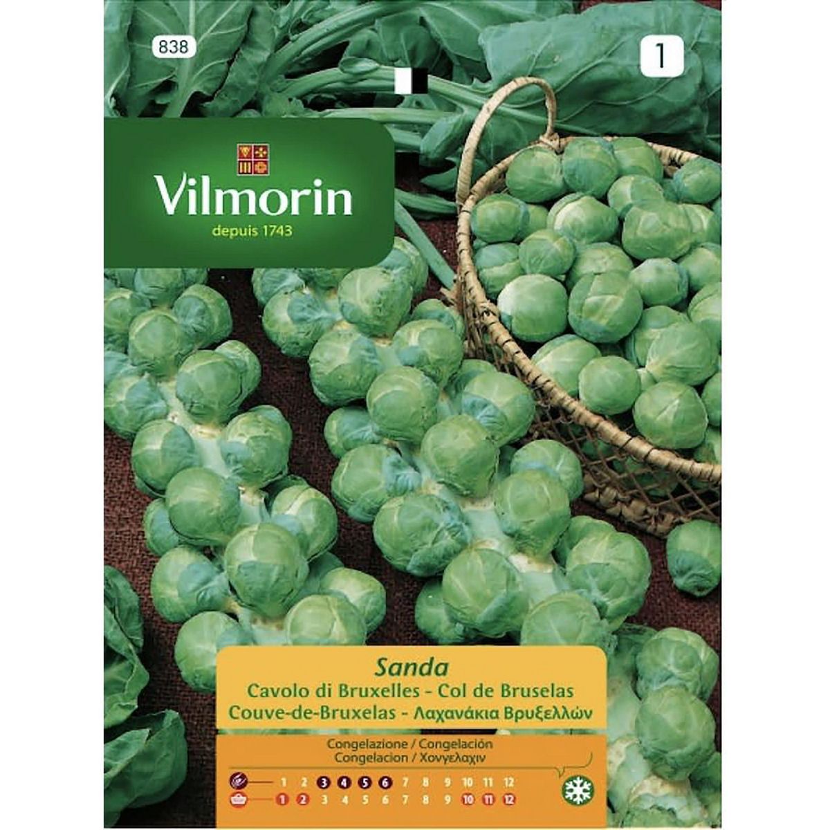 VILMORIN - Semilla Hortaliza Repollo Bruselas 1 gr Sachet