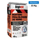 Bolsa 15 kilos Topex pega bloques de vidrio