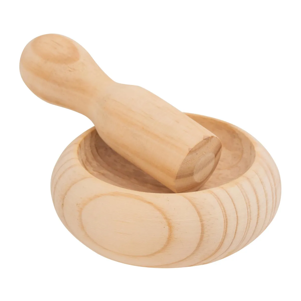 CASA BONITA - Mortero pequeño madera natural