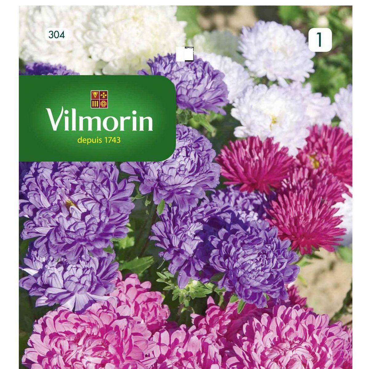 VILMORIN - Semilla Flor Reina Margarita 0.8 gr Sachet