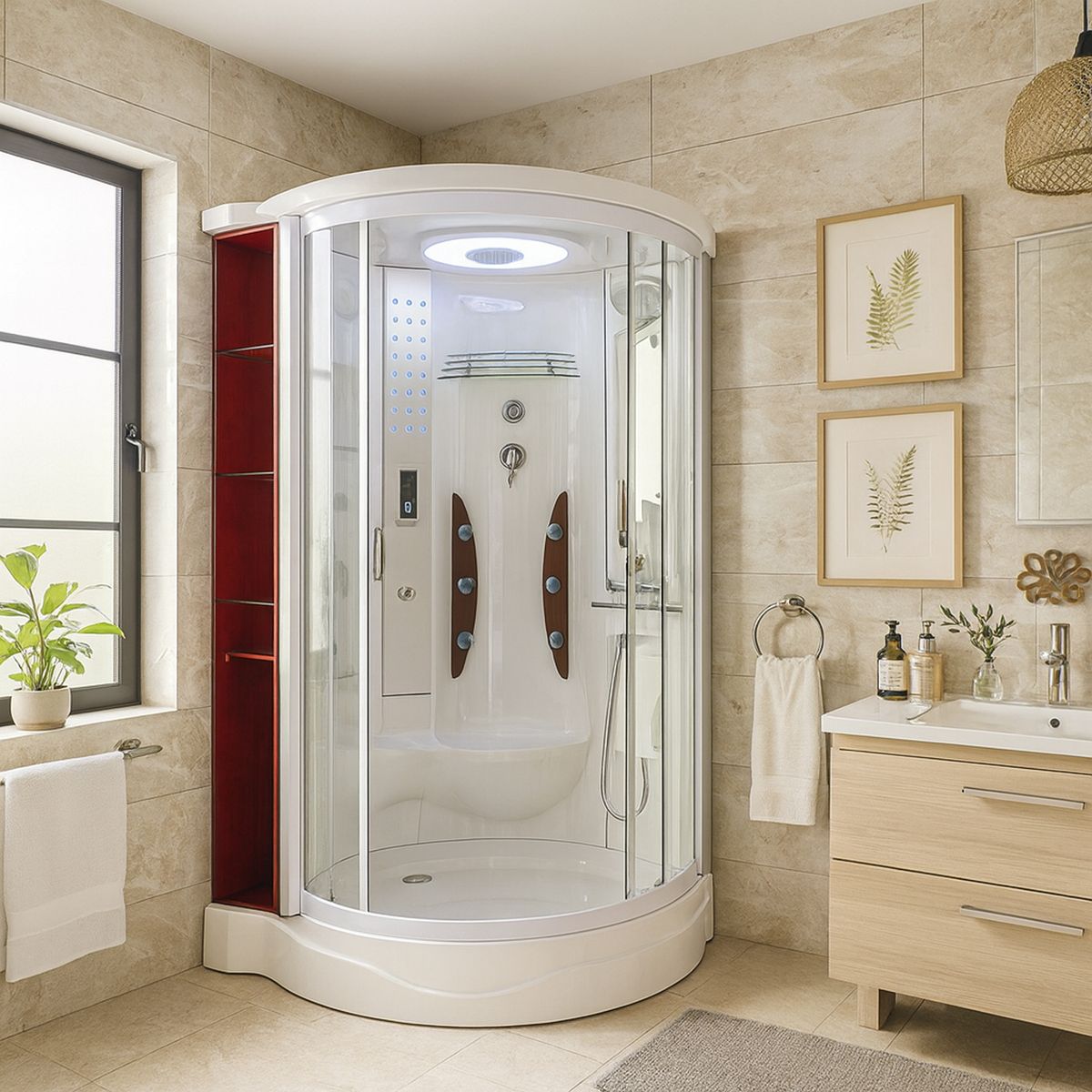 NORGLAS - Cabina de hidromasaje sin vapor 138x105x212 cm