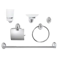 SENSI DACQUA - Kit de accesorios murales cromado 6 piezas