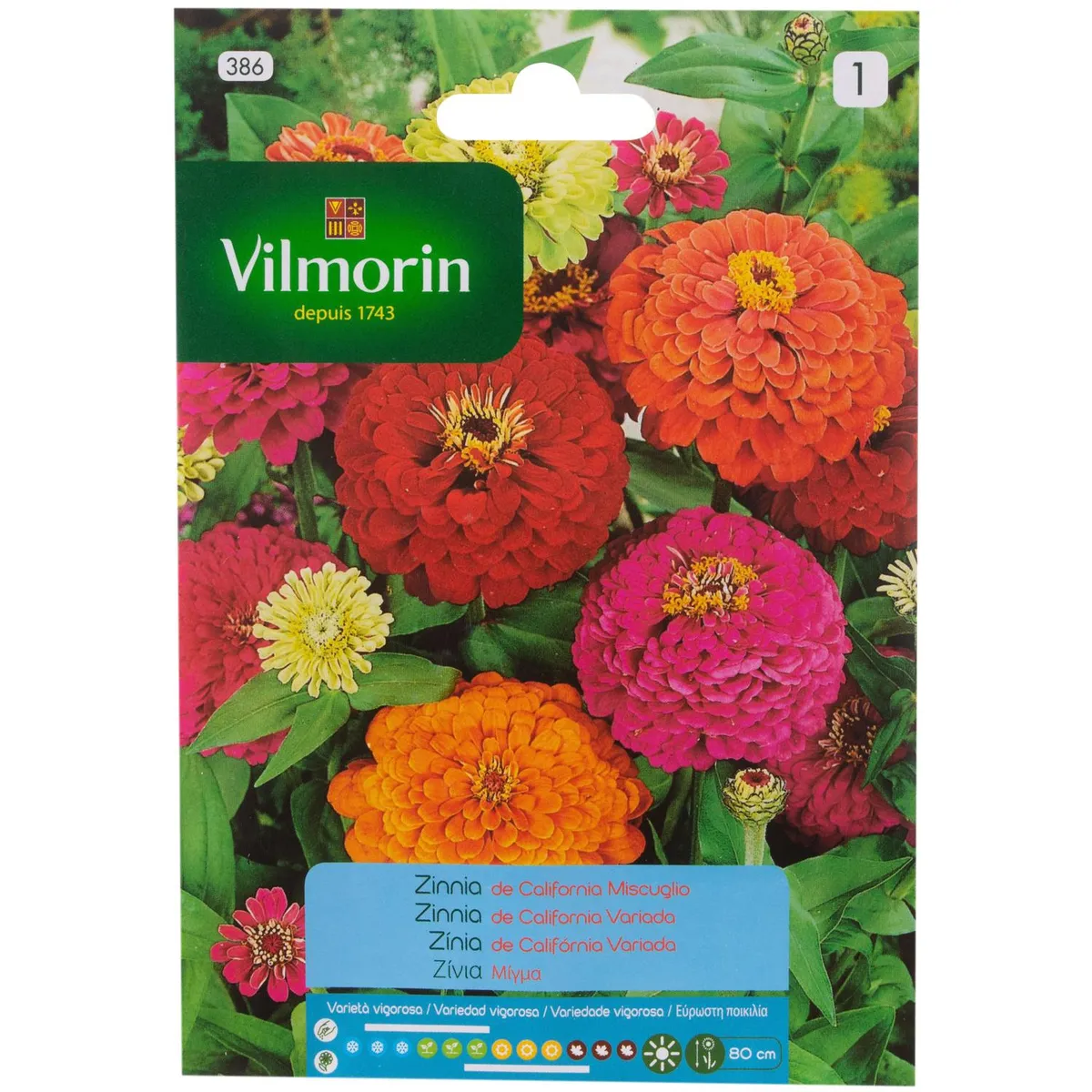 VILMORIN - Semillas Flor Zinnia 2 gr Sachet
