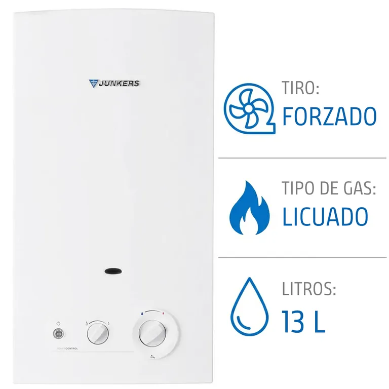 Calefont 13 Litros Gas Licuado Tiro Forzado Ionizado