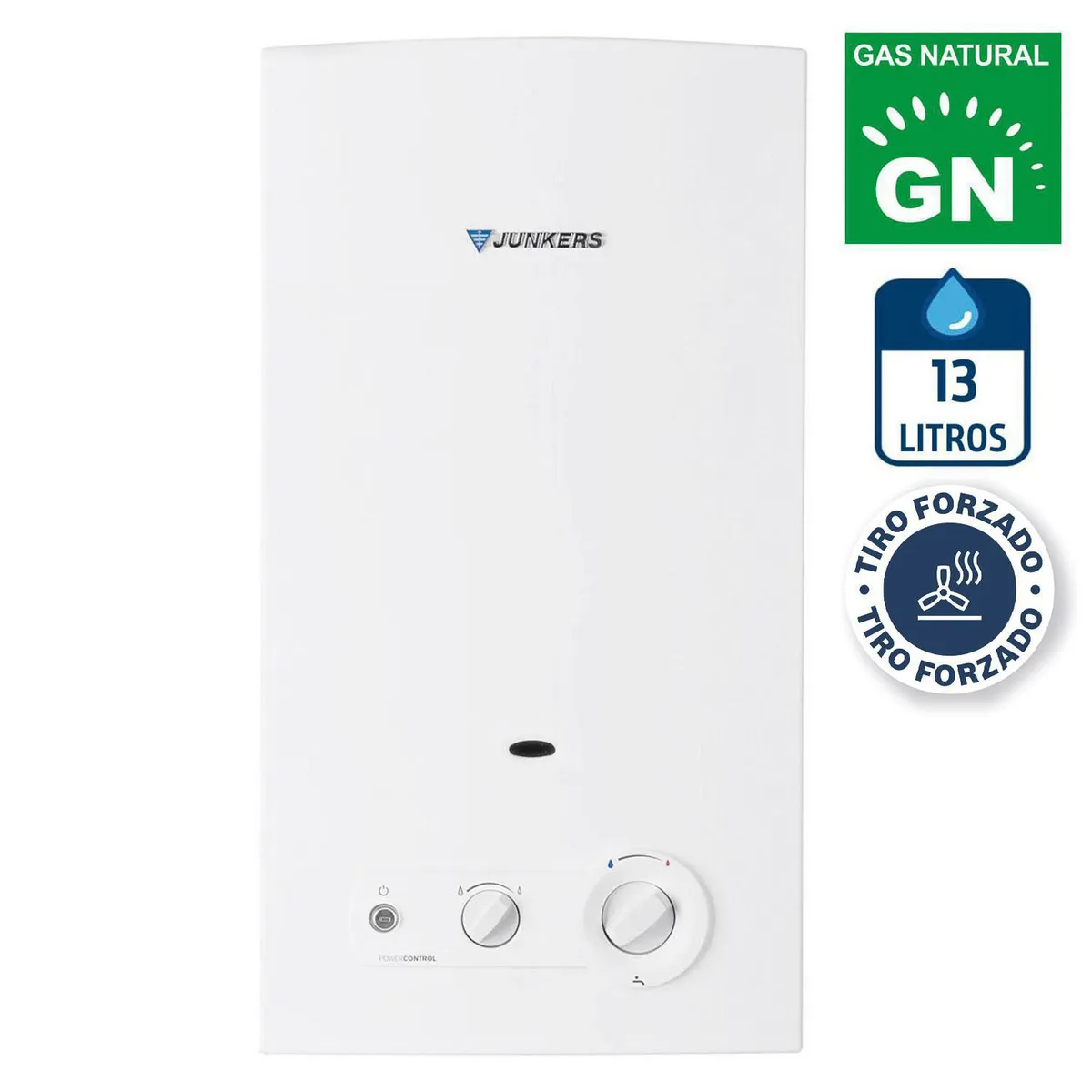 JUNKERS - Calefont Gas Natural 13 Litros Tiro Forzado Ionizado