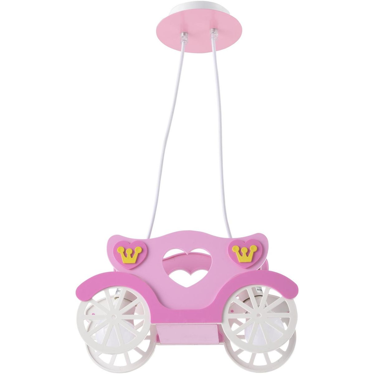 TEMPORA - Lámpara Colgante Carruaje Princesa Plástico Rosa