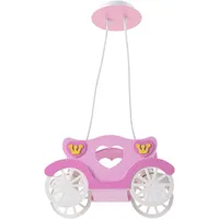 Lámpara Colgante Carruaje Princesa Plástico Rosa