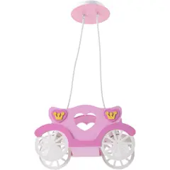 TEMPORA - Lámpara colgante infantil 120 cm 60 W Carruaje princesa