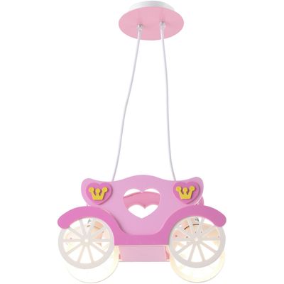 Imagen 2 del producto Lámpara Colgante Carruaje Princesa Plástico Rosa