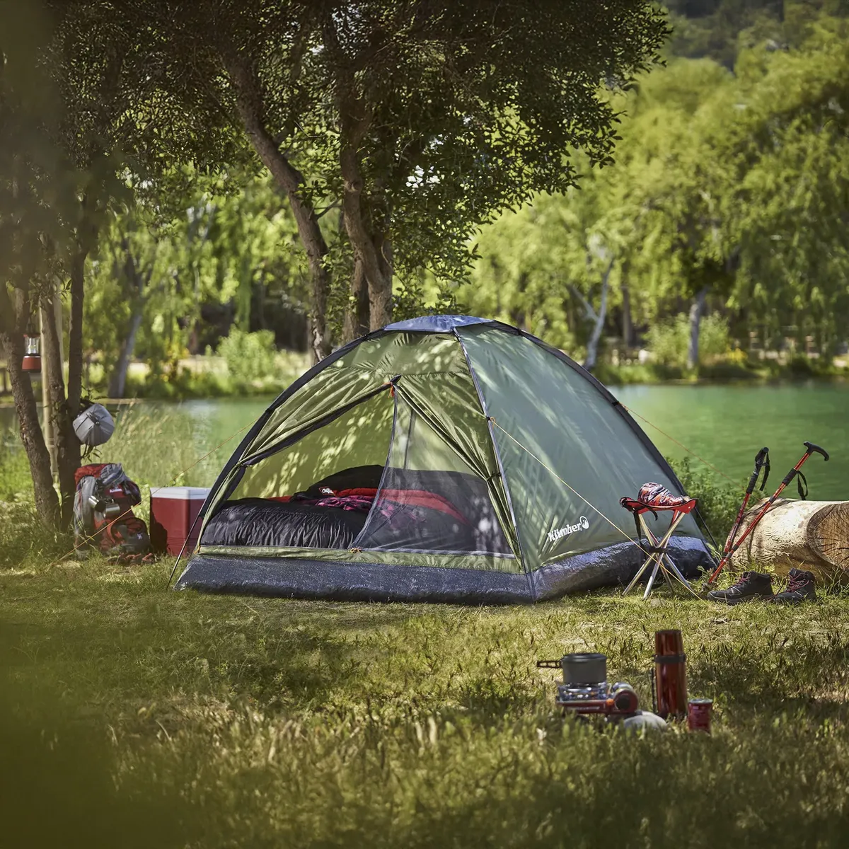 KLIMBER - Carpa Camping Dome 4 Personas Verde