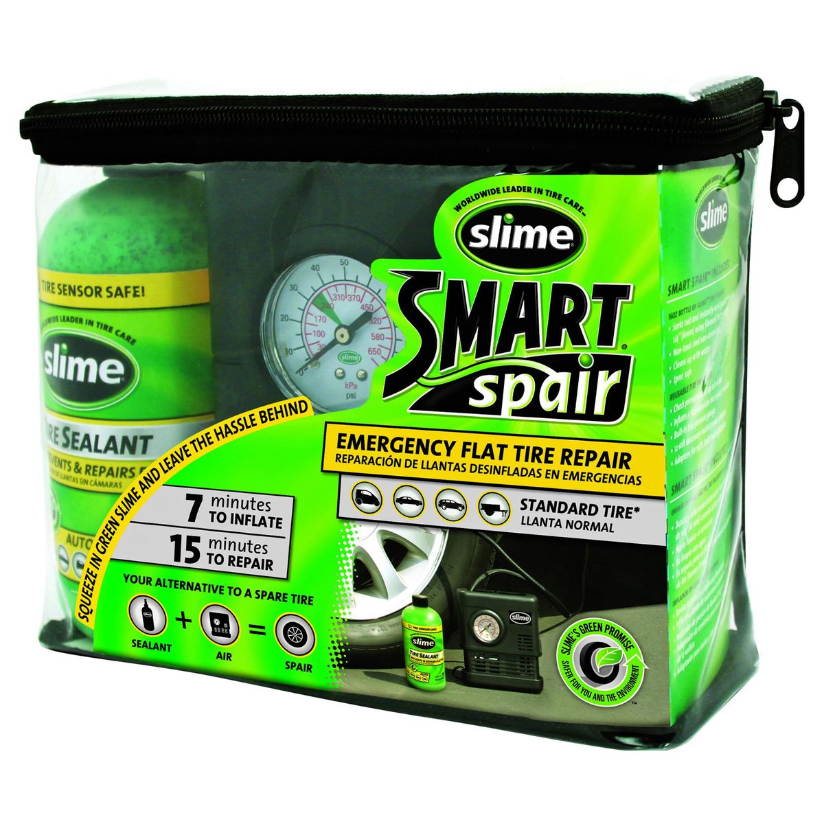 SLIME - Kit de reparación de neumáticos 16 oz