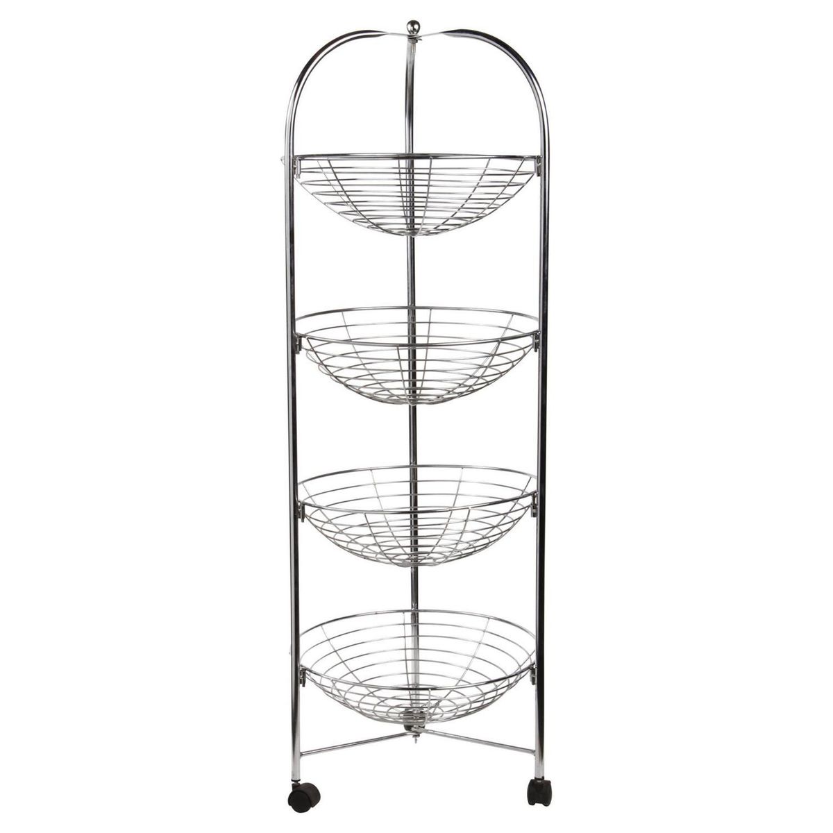 JUST HOME COLLECTION - Carro verdulero 101x33 cm metal 4 canastos Cromado