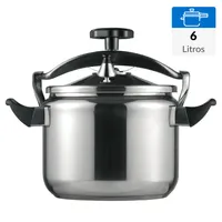 Olla a presión 6 Litros Acero inoxidable Qualita